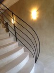 rampe fer forgée,  escalier marbre à voute sarrasine