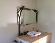 encadrement de miroir en fer pur