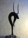 sculpture taureau fer forg&eacute; doux. vendu
