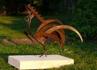 coq en fer forg&eacute; assemblage soudure VENDU